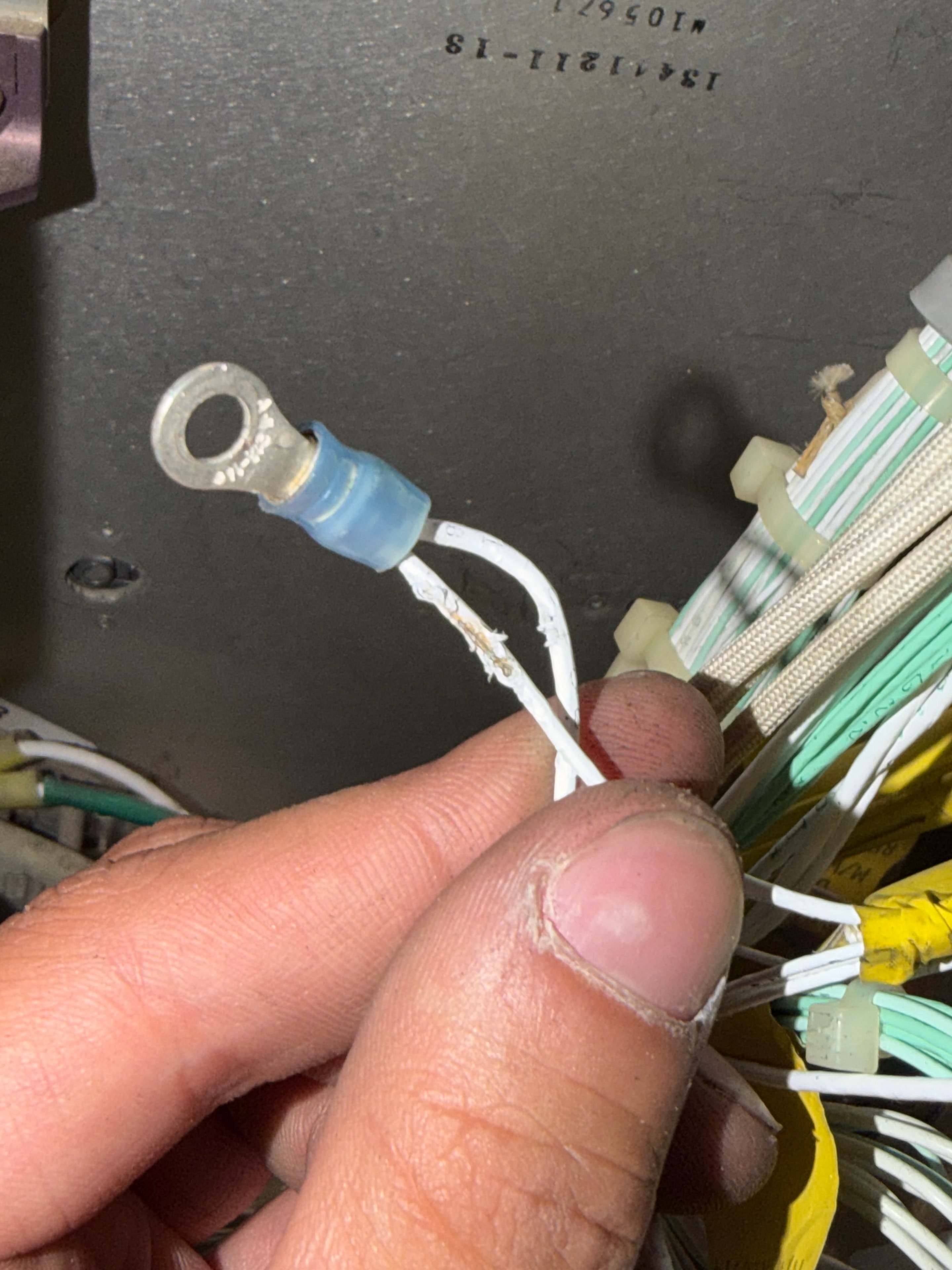 Relay panel and connector work